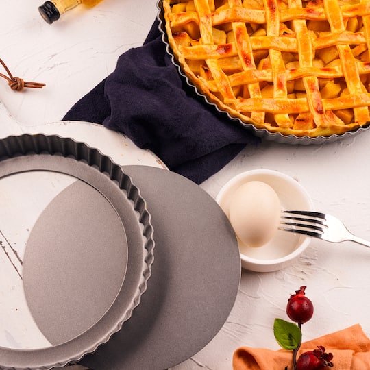 6 Packs: 3 ct. (18 total) Non-Stick Quiche & Tart Pan Set by Celebrate It®